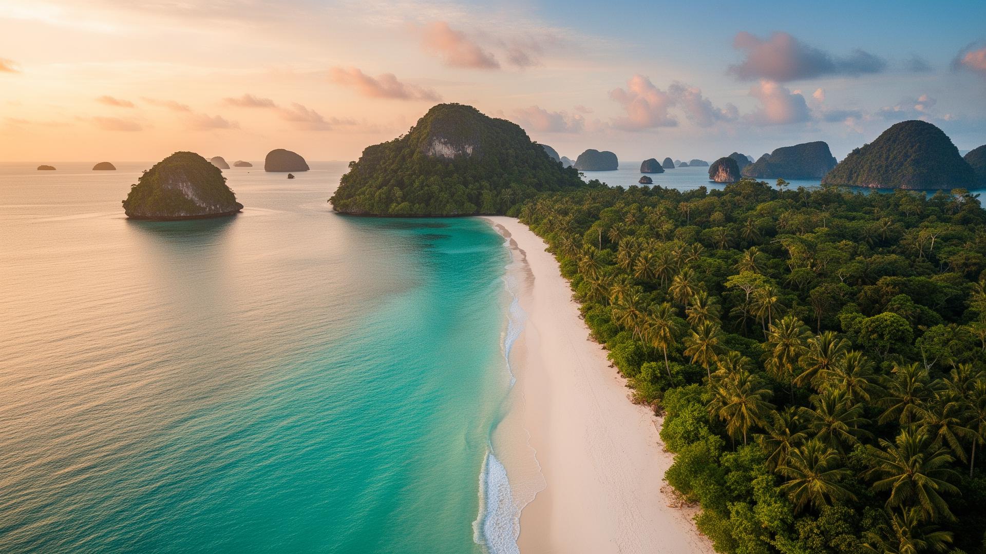 Aerial view of the Andaman Islands